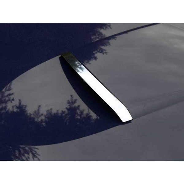 QAA is Compatible with 2002-2004 Ford Thunderbird 1 Piece Stainless Hood Accent Trim, Scoop HT43670