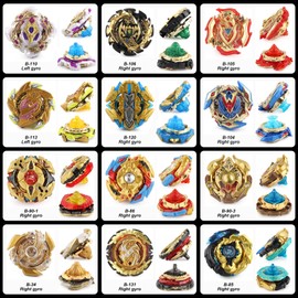 Daoyehsy Battling Top Burst Launcher Game Set, 12 Spinning Tops Burst Gyros 2 Launchers with Storage Box Great Birthday Present for Boys Age 6 8 10+