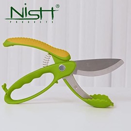 Pinzas de ensalada para lanzar y picar, picador de ensalada, tijeras de ensalada de cocina resistentes, herramienta multifuncional de corte de ensalad