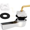 Hibbent Universal Metal Front Mount Toilet Handle Replacement Kit, Brass