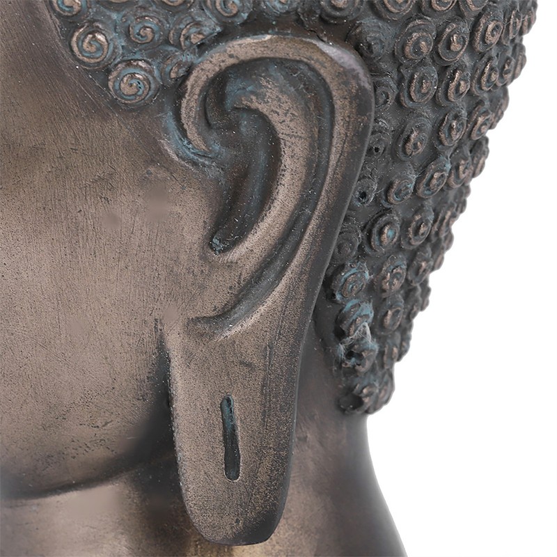 Resin Buddha Head Statue Figurine Ornament Buddhist Supplies Home Tabletop