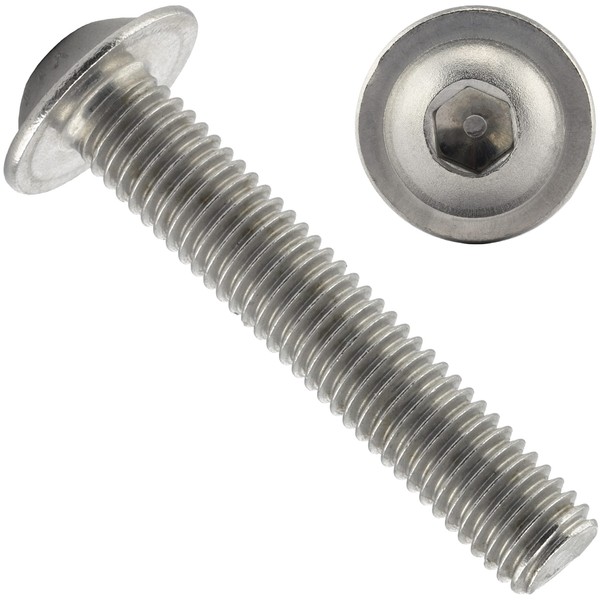 OPIOL QUALITY® Rounded Head Screws with Flange and Hexagon Socket