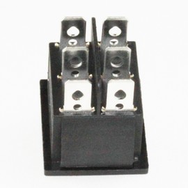 6 Pin Snap in Rectangle Rocker Latching ON/Off Car/Boat Double Pole Double Throw Switch Head 25mm x 31mm; 20A/125VAC; 16A/250VAC (4 Pack) from U.S. Solid