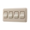 American Technology Components Quad SPST On-Off Switch with Bezel, 12-Volt,