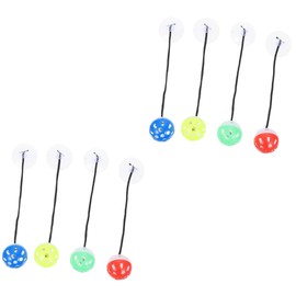 BESPORTBLE 8pcs Interactive Bell Balls for Lizard and Reptile Play Safe Chew Toys with Suction Cups for Bearded Dragons and Other Lizards