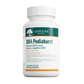 Genestra Brands - DHA Pediaburst - Chewable DHA Supplement - 180 Chewable Softgels - Natural Orange Flavour