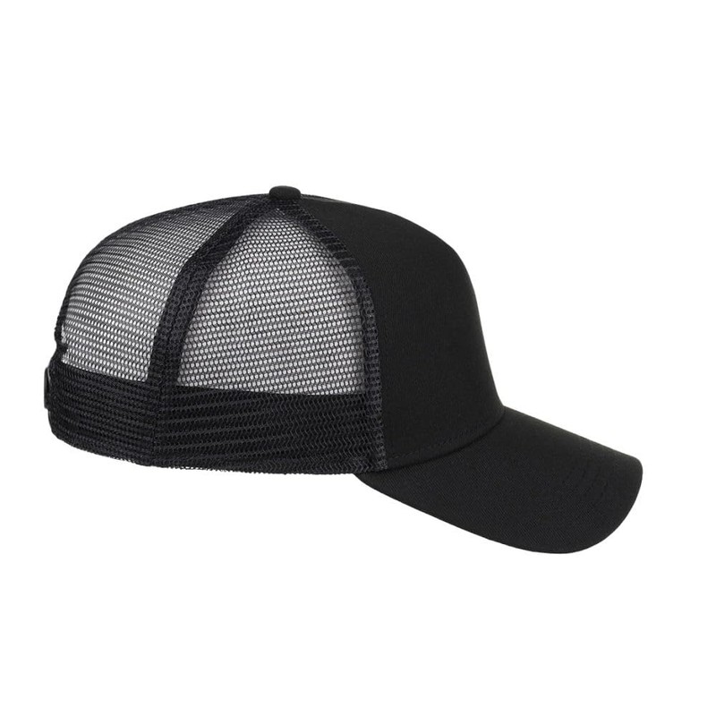 Lids Blank Pivot A-Frame Trucker Adjustable Snapback Hat, Black