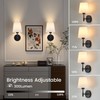 A1A9 Rechargeable Wall Sconces Set of 2, Black Cordless Battery