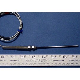 K type thermocouple 4" probe, for Smoker, Oven (with Mini Connector)