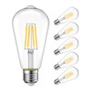 LVWIT 6 Pack Vintage LED Edison Bulbs 75W Equivalent 11W