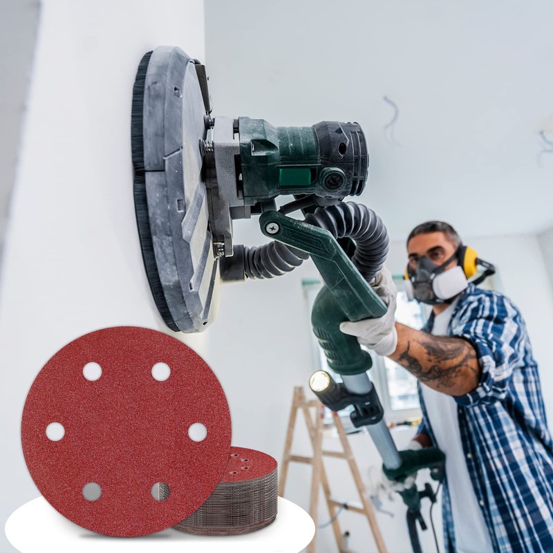 KONGMING 225mm Sanding Discs 25pcs 6 Hole Grit P60 9