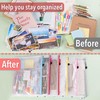 Mr. Pen- Plastic Mesh Zipper Pouch with Label Pocket, A4,