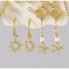 American Eagle Costal Seashell Jewelry Set - Gold, 18-Piece Elegant
