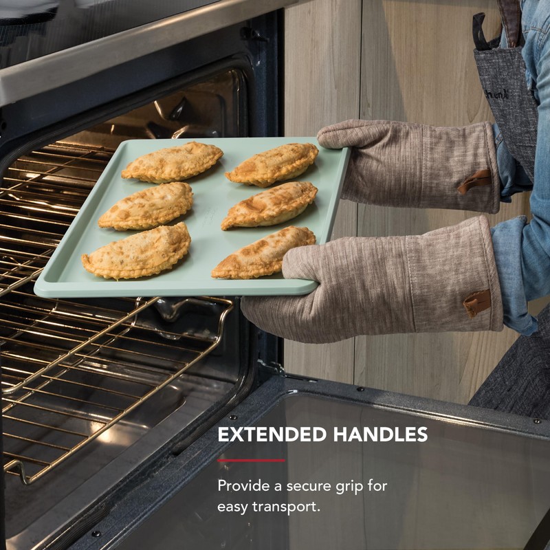 KitchenAid 13x18in Nonstick Aluminized Steel Cookie Slider, Pistachio
