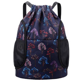 FAVORTALK Drawstring Bag Drawstring Drawstring with Handle Waterproof for Women Girls Large Capacity String Bag with Multi Pockets for Sports Holidays School Printing String Swimming Bags - SKD10824