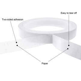 YISUMEI YISUMEI 4 Rollen Selbstklebendes doppelseitiges Klebeband zum Handwerksklasse Bro DIY mit 25 Meter pro Rolle(6mm/12mm/25mm)