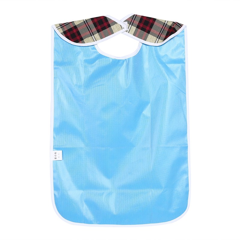 Adult Waterproof Mealtime Bib Double Layer Elder Dinning Clothes Protector