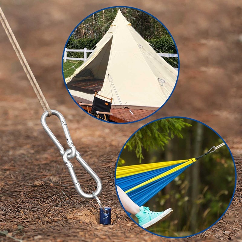 Pack of 20 Carabiners, Carabiners Maximum Load 36 kg, Small