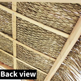 FOREVER BAMBOO Mexican Palm Thatch Roof Runner Roll Eco-Friendly Duck Blind Grass Tiki Hut Thatch Duck Boat Blinds Palapa Thatch Roofing for Tiki Bars 35 in H x 8 ft L