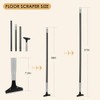 Heavy-Duty Floor Scraper, 4-Inch Razor Blade Scraper Tool, 51-Inch Long