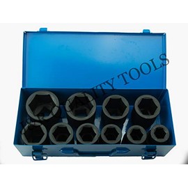 VCT 1" Drive Deep Impact Socket Set, Metric, CrV, 6-Point, 22mm - 50mm, 10-Sockets