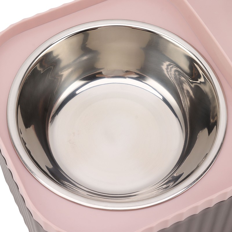 Cat Water Fountain Food Bowl High Capacity Quiet 2 In