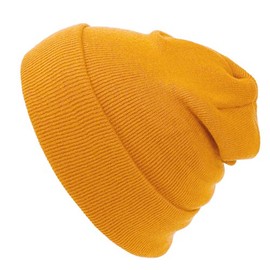Cap911 Unisex Plain 12 inch Long Beanie - Many Colors Yellow Gold
