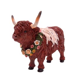 Wowser Freestanding Highland Cow Figurine, Unique Home & Office Decor, 6.25 Inches