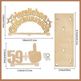 Hierein Lustige Geldgeschenke zum 60.Geburtstag, Personalisierte Geburtstagsgeschenk für 60 Geburtstag Frau, Originelle Geschenke Dekoration Geldgeschenke Verpackung für Hochzeit Jubiläum Tischdeko