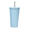 Stainless Steel Straw Cup Reusable Water Bottle Vacuum Cup Gift