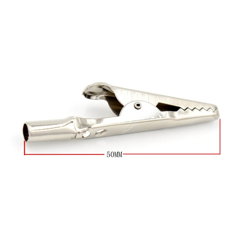 URBEST 50Pcs Silver Tone Metal Alligator Clip Crocodile Clamps