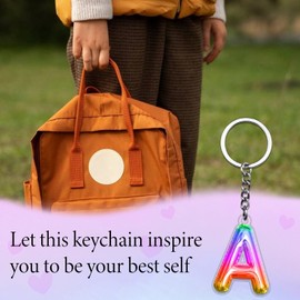 SUDIKUB Acrylic keychain, Fashionable Letter Accessories, Give the Initials of Sisters/Friends/Colleagues/Lovers/Relatives/Boyfriends/Girlfriends Holiday gifts Christmas Father's Day Mother's Day(A)