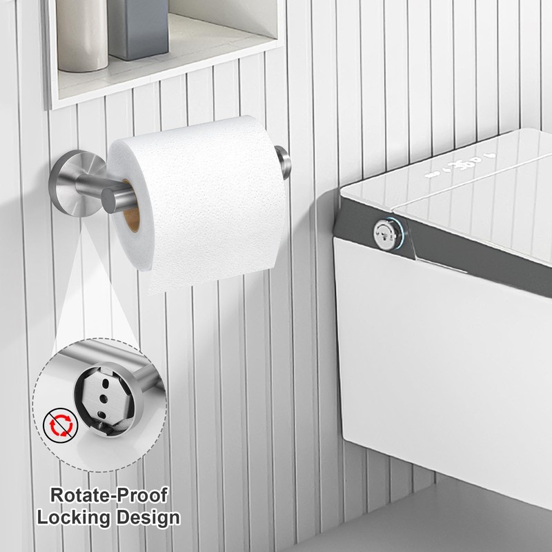 TURS Toilet Roll Holder Brushed Nickel Toilet Roll Holder Wall