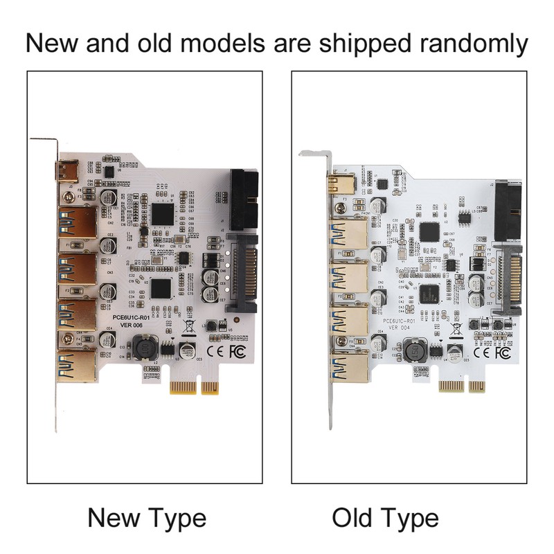 PCI-E to USB3.0 4 port Type C Adapter Expansion Card