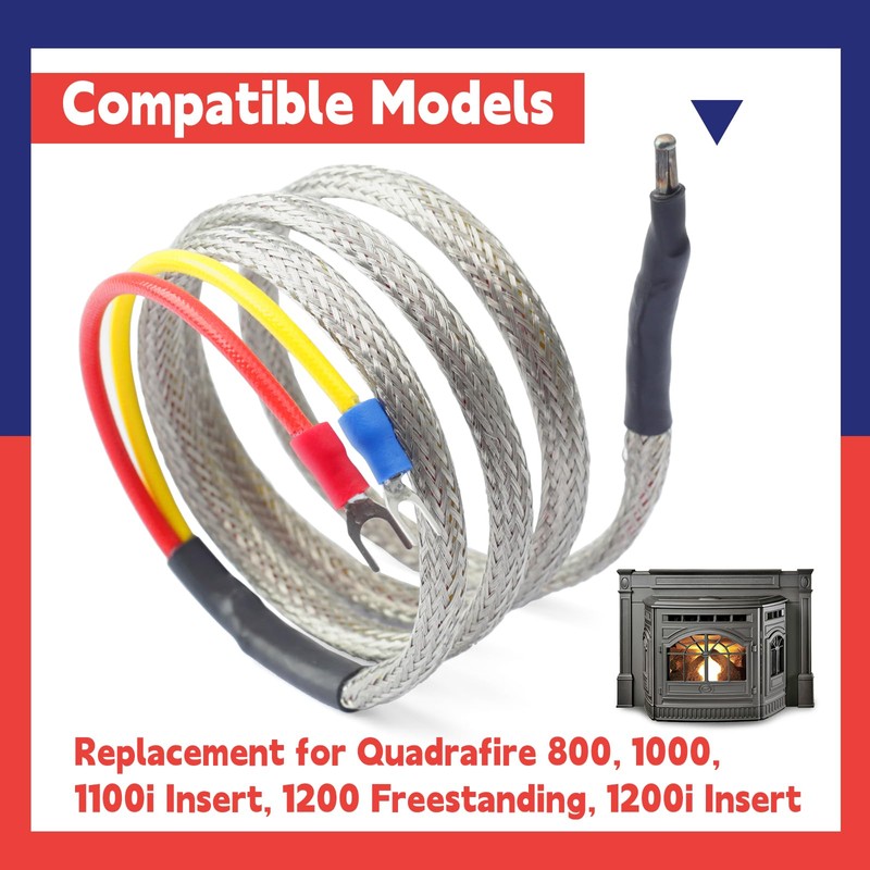 Dusledel 812-0210 Thermocouple Replacement for Quadrafire for Heatilator 800 1000
