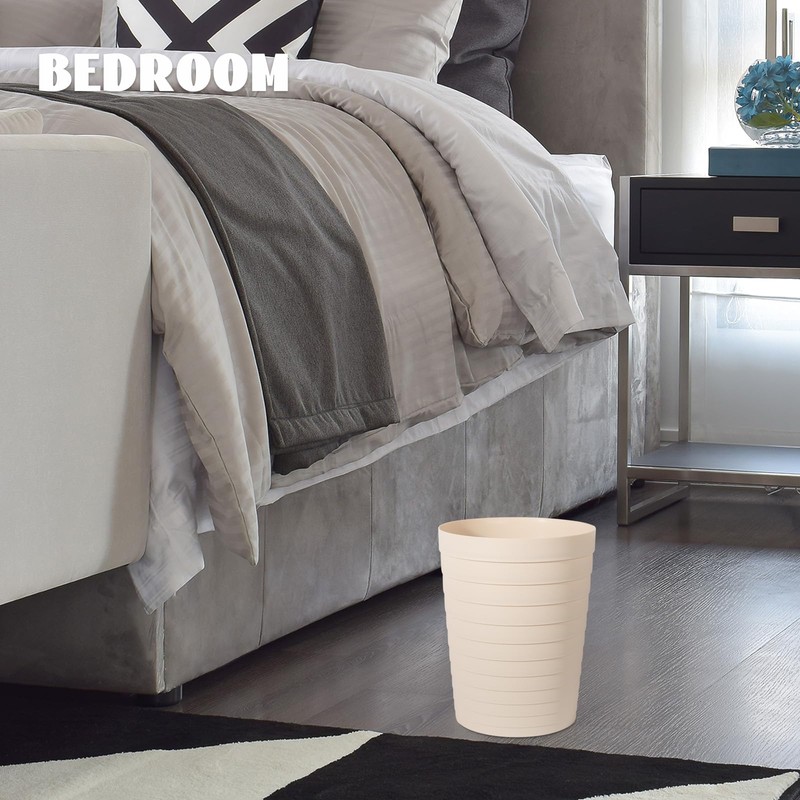 UUJOLY Small Bathroom Trash Can Wastebasket, Plastic Garbage Bin Container