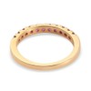 TJC Fissure Filled Ruby Half Eternity Ring for Women in