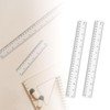 4 Pack Clear Plastic Straight Rulers, Clear Ruler Bulk, Transparent