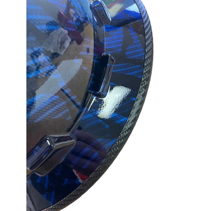 MSA Custom Hard Hat Blue Kandy CarbonFiberFla