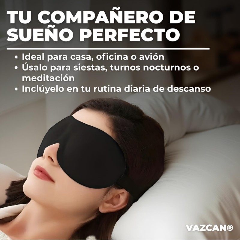 VAZCAN® Ergonomic 3D Sleep Mask with Memory Foam, 99% Light