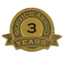 PinMart 3 Year of Service Award Lapel Pin