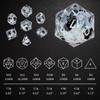 GU EI TE Liquid Core Resin DND Dice,Cat Style Polyhedral