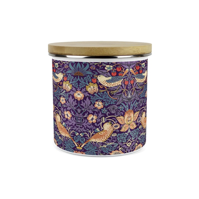 Purple Strawberry Thief Dishwasher Tablets Storage Canister - Morris Inspired
