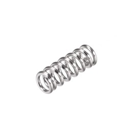 sourcing map Compression Spring,304 Stainless Steel,6mm OD,1mm Wire Size,7.5mm Compressed Length,15mm Free Length,37.2N Load Capacity,Silver Tone,10pcs