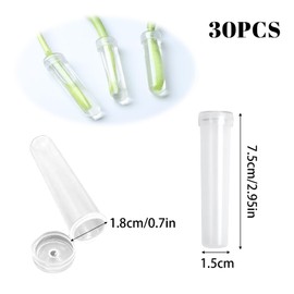 XQMMGO Pack of 30 Test Tubes for Flowers, Water Tubes for Flowers, Test Tube Vase, Test Tubes Plastic, Flower Tubes Plastic, Restaurants, Cafés