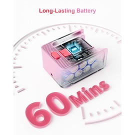 AOKOAK Pink Cordless Vacuum Cleaner, 45Kpa/550W/60 Mins Runtime Stick Vacuum with Self-Standing and Touch Screen, Anti-Tangle Wireless Vacumm, Vacuum Cleaners for Home/Pet Hair/Carpets/Floors