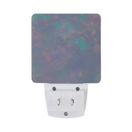 Plug-in LED Night Light Lamp Opal Gemstone Printing with Dusk to Dawn Sensor 2 Pack for Bedroom, Bathroom, Hallway, Stairways, 0.5W