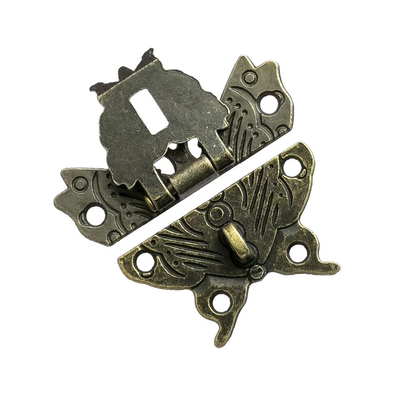 HMF 6495 Vintage Butterfly Clasp with Lock Eyelet, 50 x