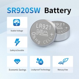 Fuspower 371 370 Watch Battery SR920SW AG6 LR921 Alkaline Button Cell (10 Count (Pack of 1))