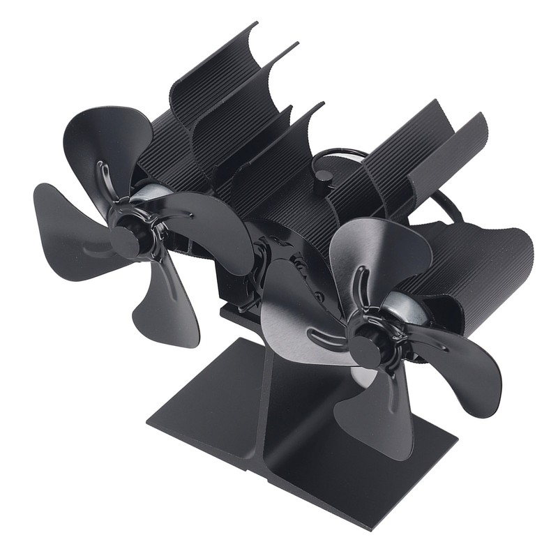 Wood Stove Fan Heat Powered 8 Blades Stove Fan Self